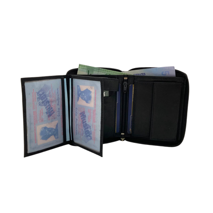 Fullzip leather mens Wallet #621CZ