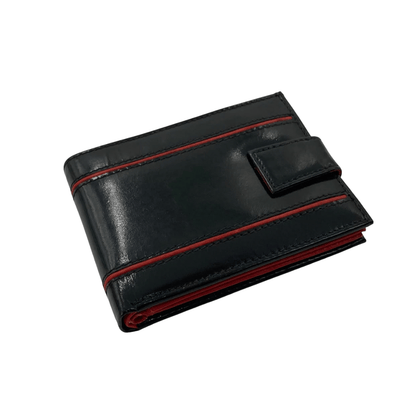 Classic Men's Waterproof Bifold Leather Wallet with Flip ID Window # 892L (D.L.)