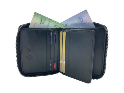 VIP Full Zip RFID Men's Wallet , Multiple Card & Compact Bifold Wallet # 4397Z