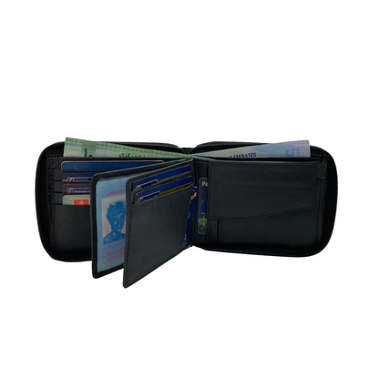 Fullzip leather mens Wallet #1406CZ