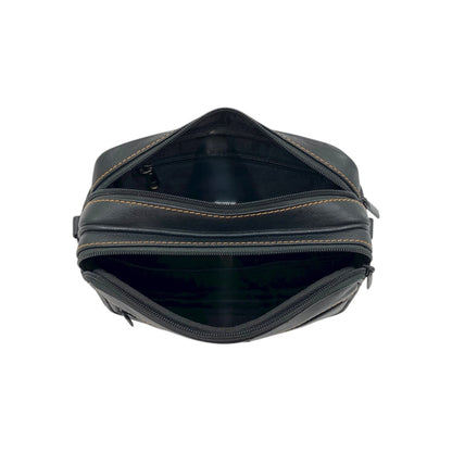 Hand Pouch, Wash Bag, Toiletry, Genuine Leather # 2295H