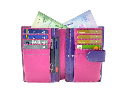 Women's Multi-Color Leather Wallet # JD4140