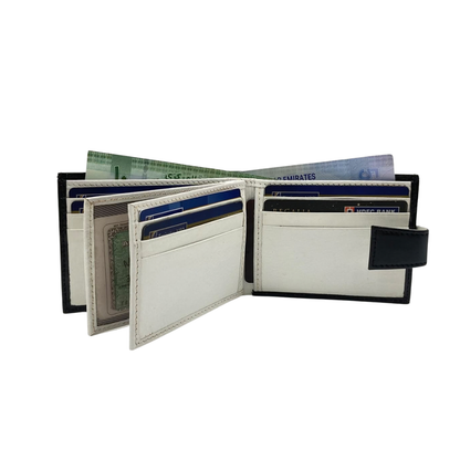 Classic Men's Waterproof Bifold Leather Wallet with Flip ID Window #892L