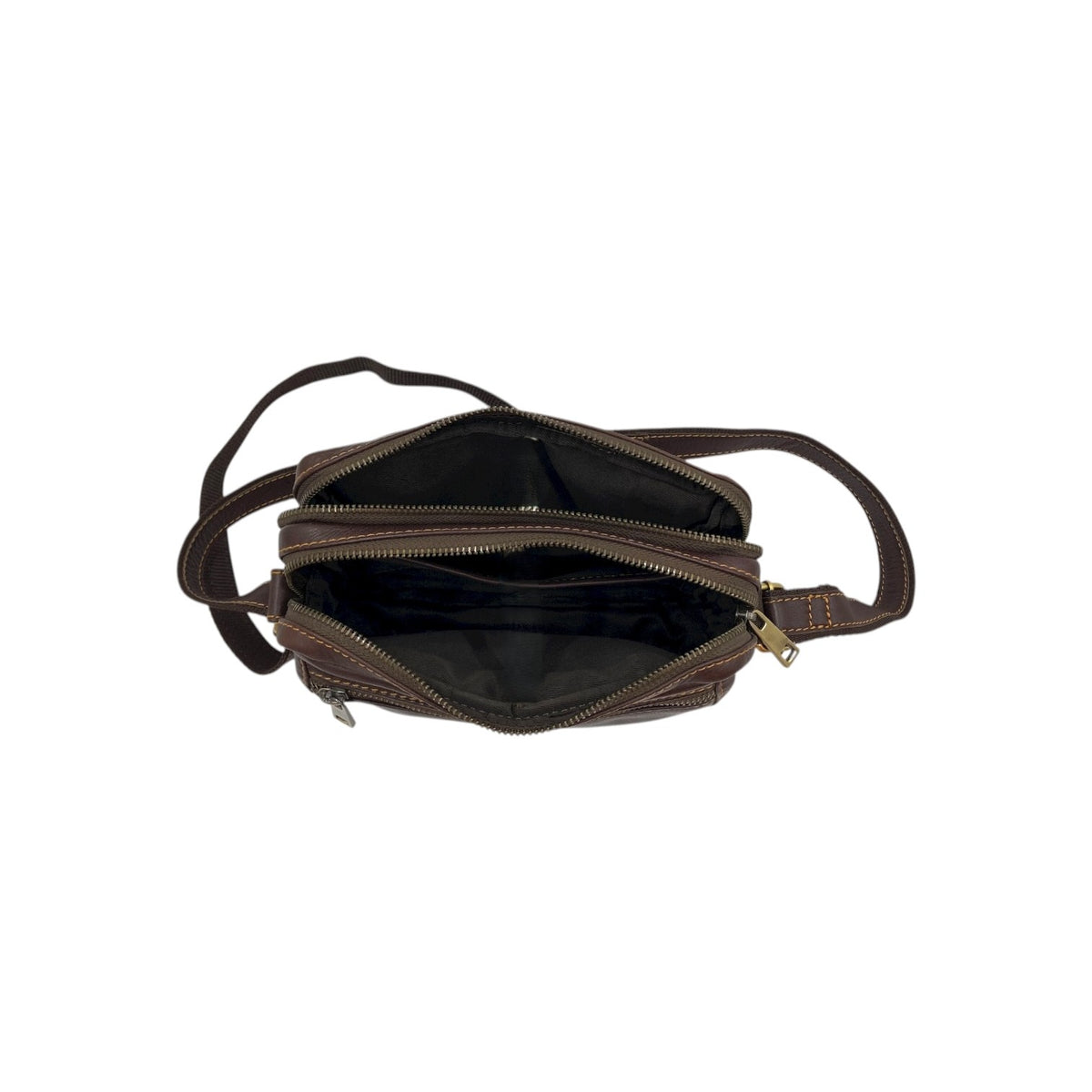 Hand Pouch, Wash Bag, Toiletry, Genuine Leather # 2040HN [STRAP]