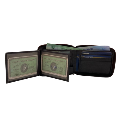 Fullzip leather mens Wallet #1426Z