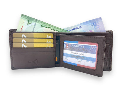 VIP - RFID Card & Coin Wallet, Mens Bifold Wallet, Inside Zip # 4094CP