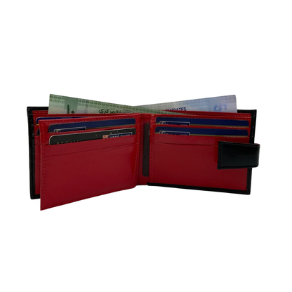 Classic Men's Waterproof Bifold Leather Wallet with Flip ID Window #1728L