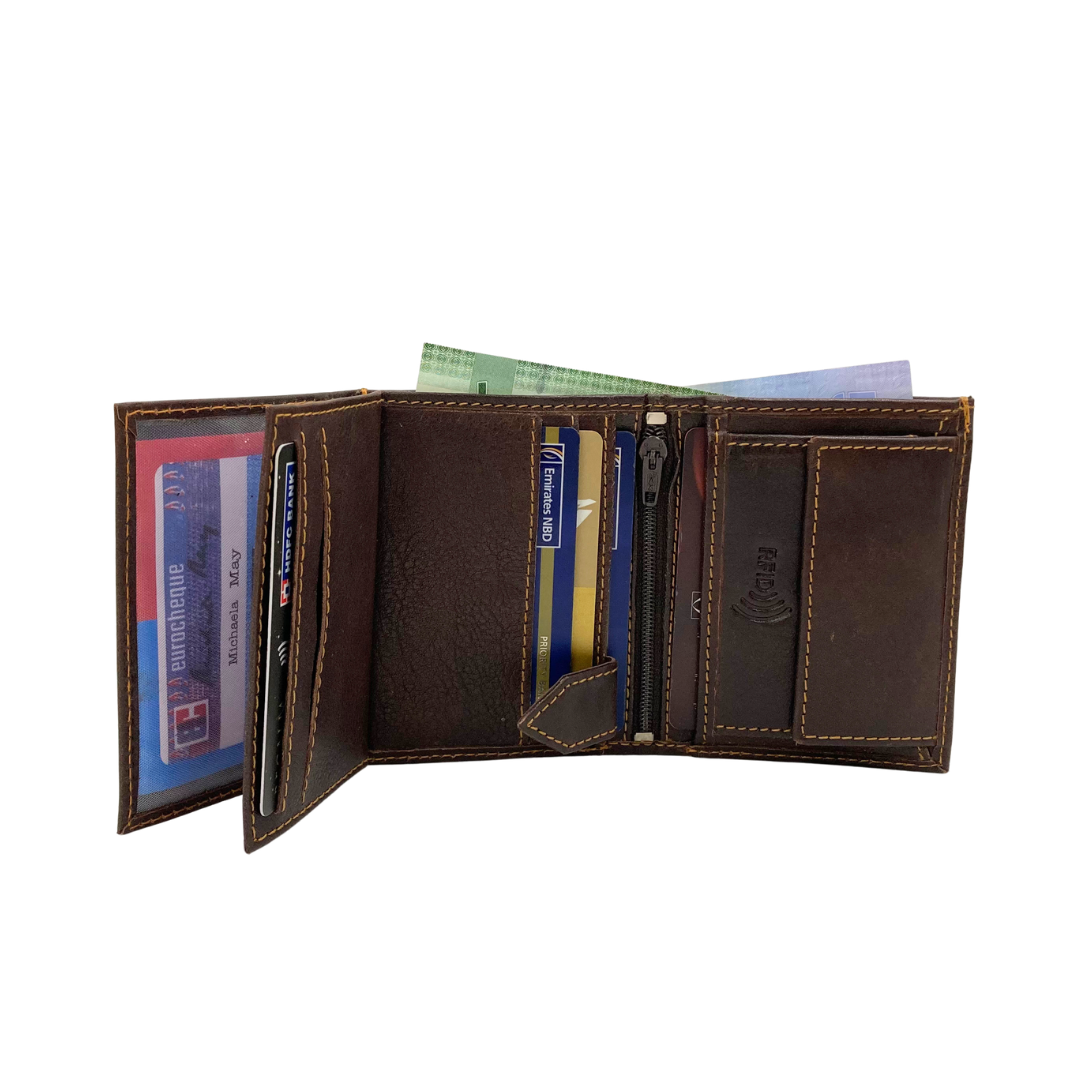 Shield Collection Bi-Fold RFID Wallet # 1229