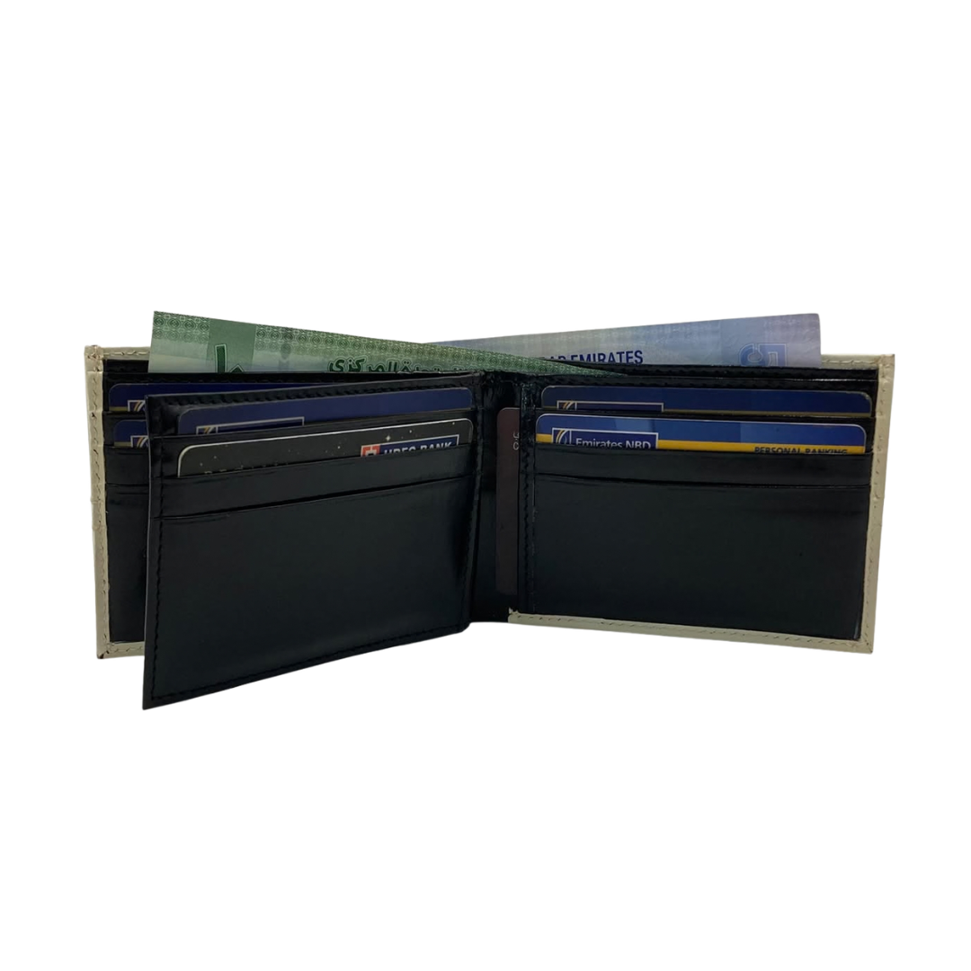 Classic Men's Waterproof Bifold Leather Wallet with Flip ID Window #1728