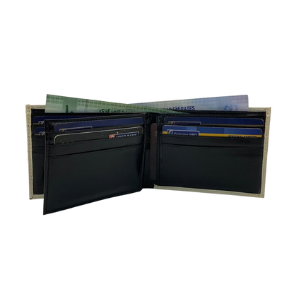 Classic Men's Waterproof Bifold Leather Wallet with Flip ID Window #1728