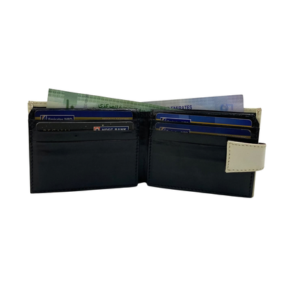 Classic Men's Waterproof Bifold Leather Wallet with Flip ID Window #1729 L (C.L.)