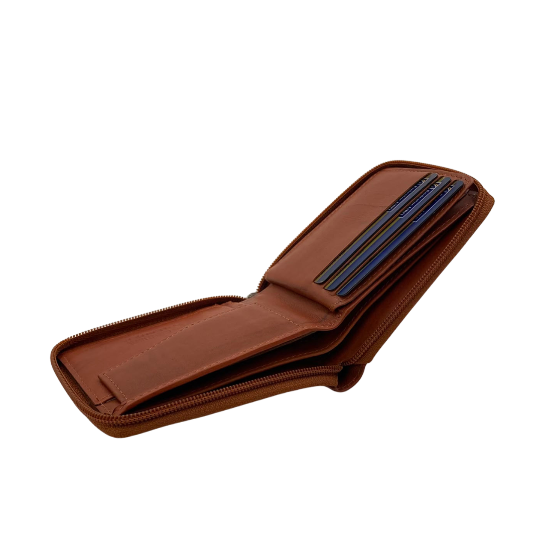 Fullzip leather mens Wallet #1116CZ