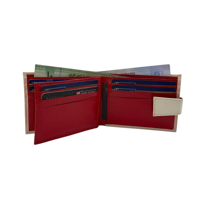 Classic Men's Waterproof Bifold Leather Wallet with Flip ID Window #1728L