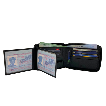 Fullzip leather mens Wallet #1013Z