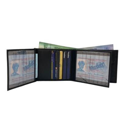 Antq, Smooth Leather Wallet With Inside Leather Lining # 1890C