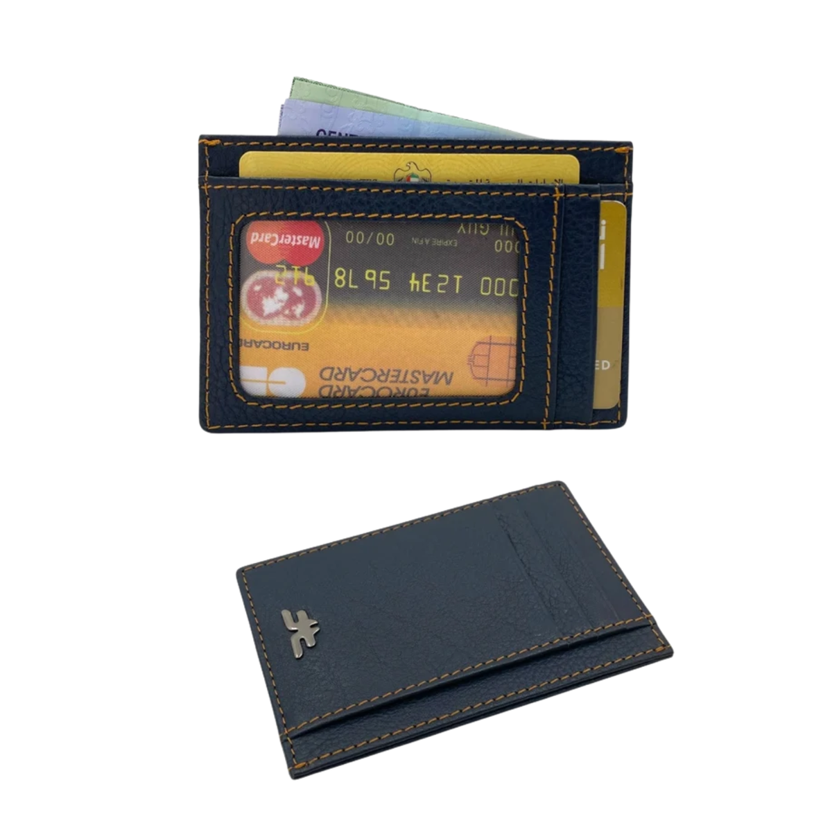 Super Slim Soft Genuine Leather Card Holder, Mini Credit Card Wallet # 1598N PHOTO