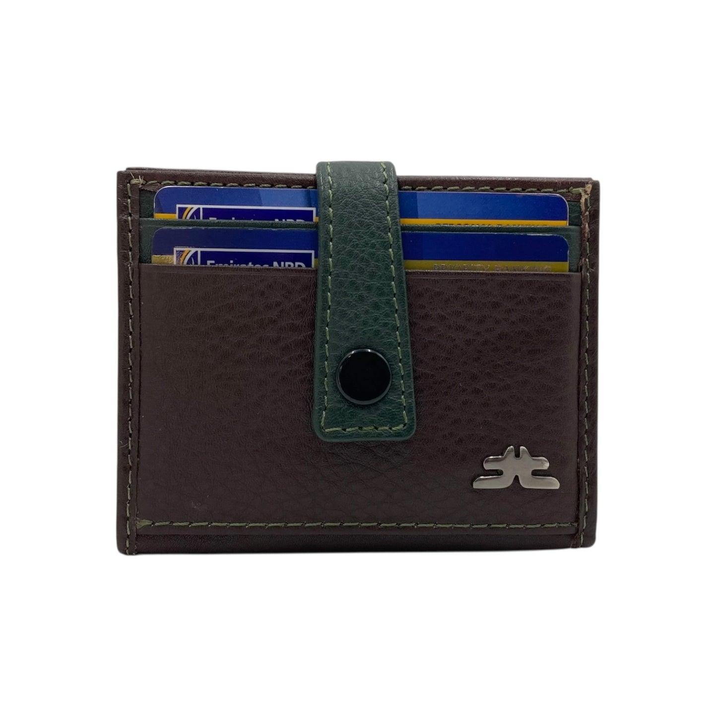 Card Case & Cash Wallet Compact Size 12 Card Space Plus Zip For Coins # 4029Z