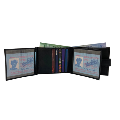 Antq, Smooth Leather Wallet With Inside Leather Lining # 1888L