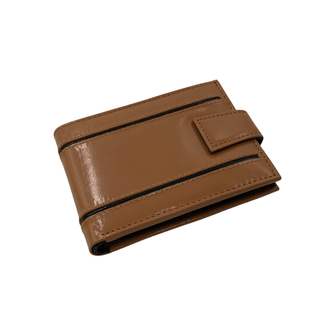Classic Men's Waterproof Bifold Leather Wallet with Flip ID Window # 892L (D.L.)