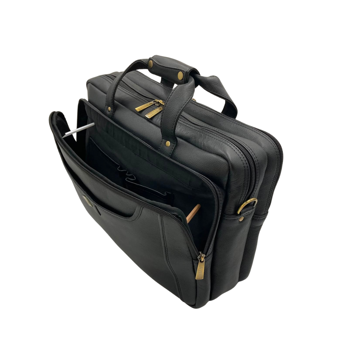 Expandable Leather Laptop Organiser Premium  # 2818