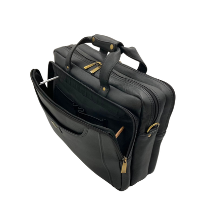 Expandable Leather Laptop Organiser Premium  # 2818