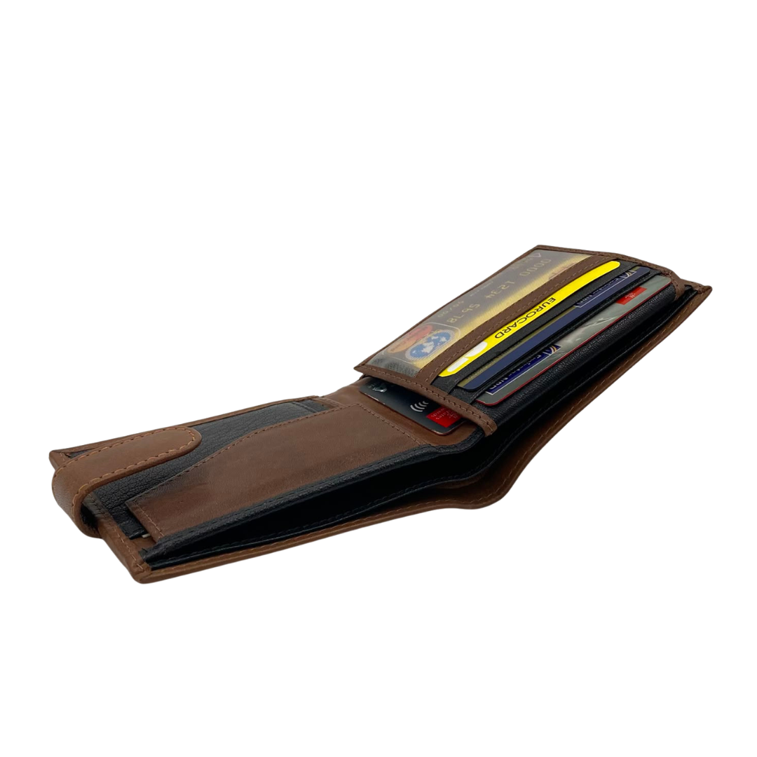 Antq, Smooth Leather Wallet With Inside Leather Lining # 1981CL