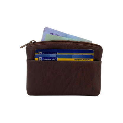 Slim Travel Top Zipper Cards, Cash, Coins & Key Wallet RFID # 1372