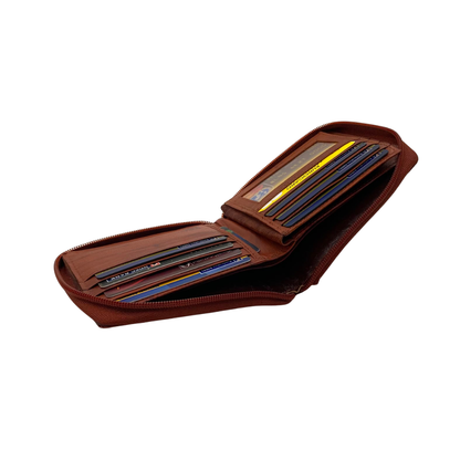 Fullzip leather mens Wallet #1261Z