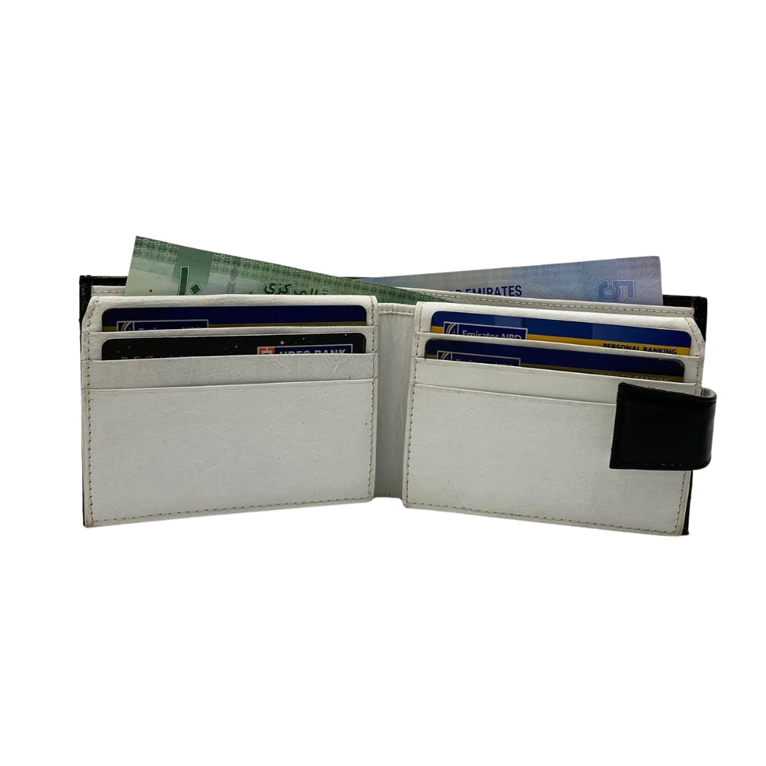 Classic Men's Waterproof Bifold Leather Wallet with Flip ID Window #1729 L (D.L.)