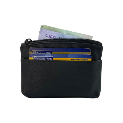 Slim Travel Top Zipper Cards, Cash, Coins & Key Wallet RFID # 1372
