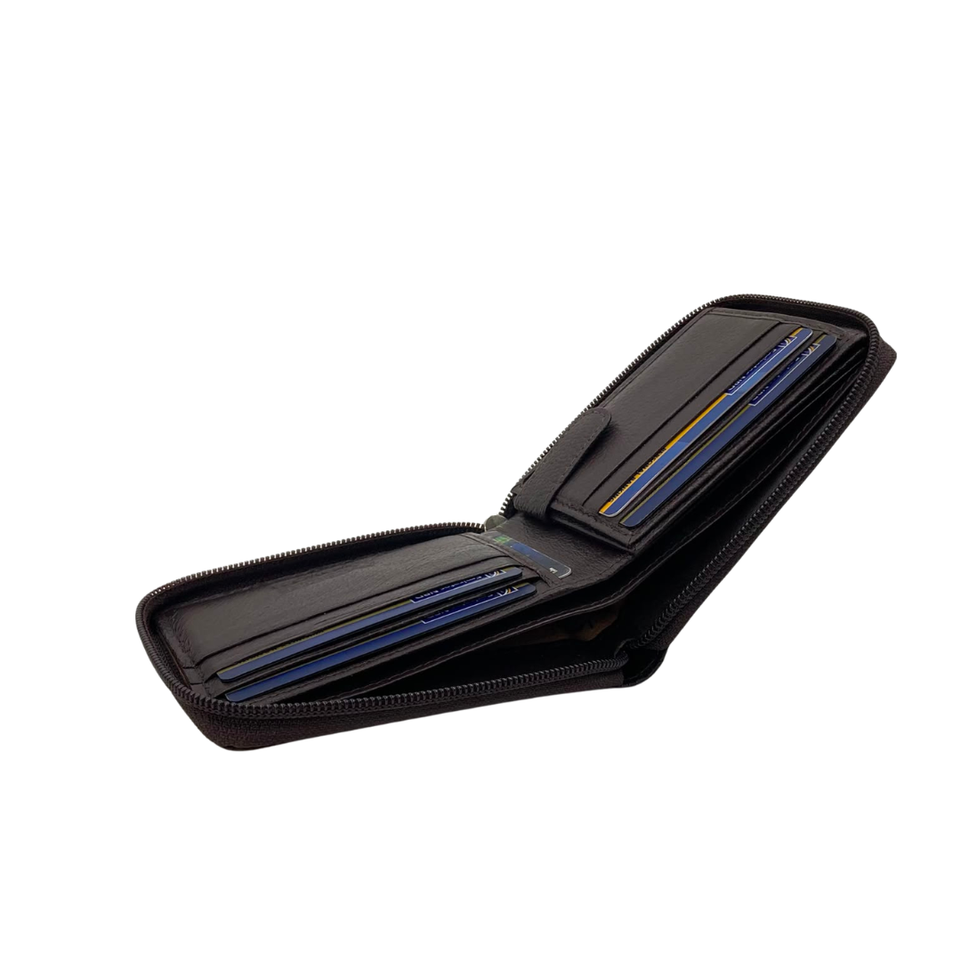 Fullzip leather mens Wallet #1756Z