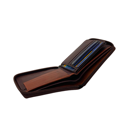 Fullzip leather mens Wallet #983CZ