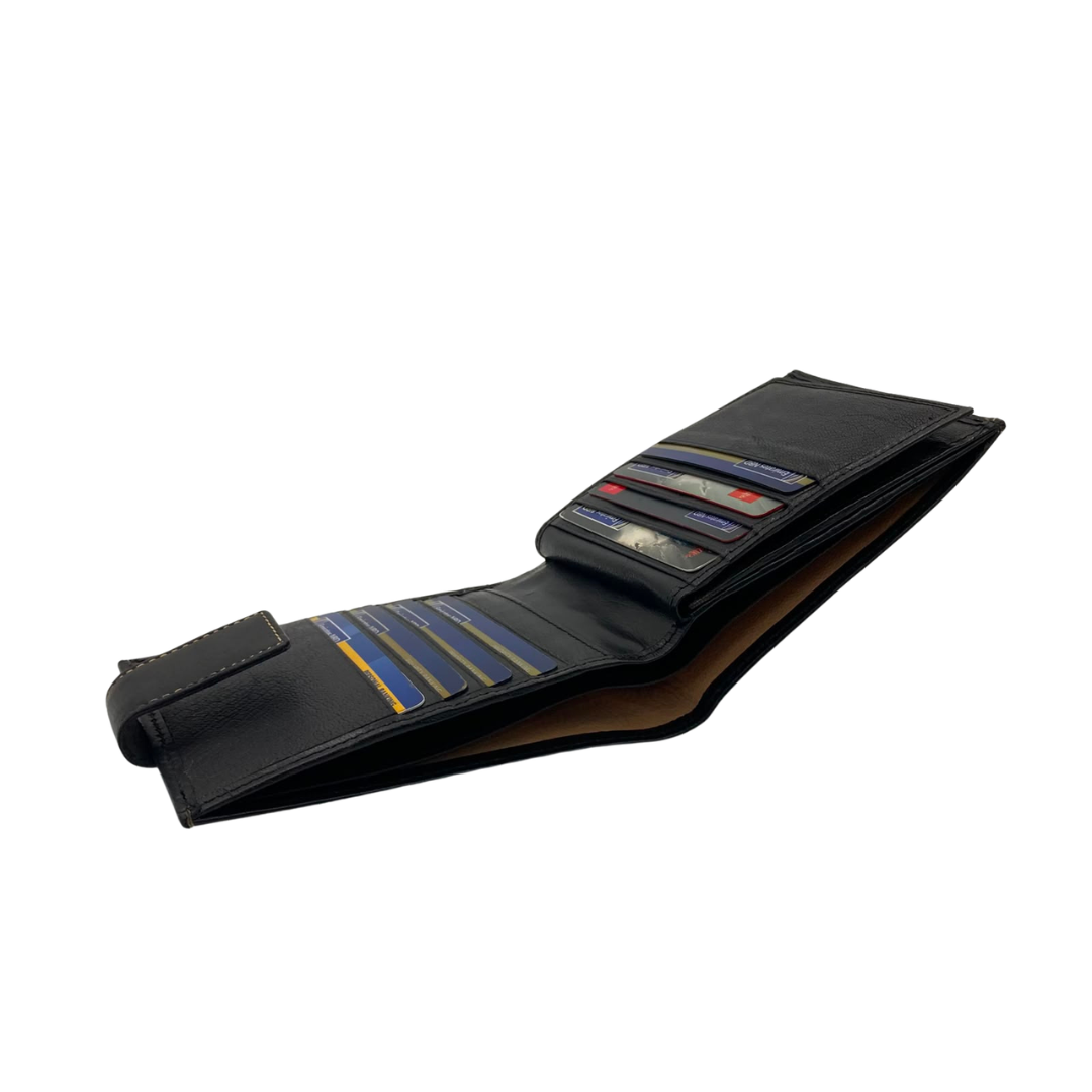 Antq, Smooth Leather Wallet With Inside Leather Lining # 1888L