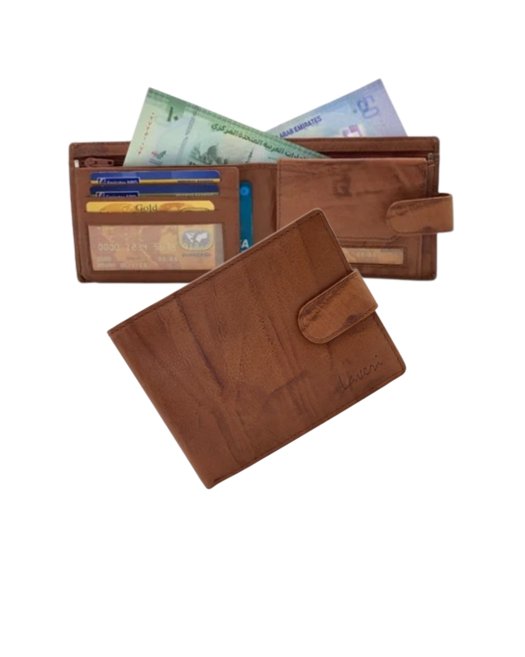 Smooth Leather Card & Coin Billfold Wallet # 1357L