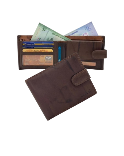 Smooth Leather Card & Coin Billfold Wallet # 1357L