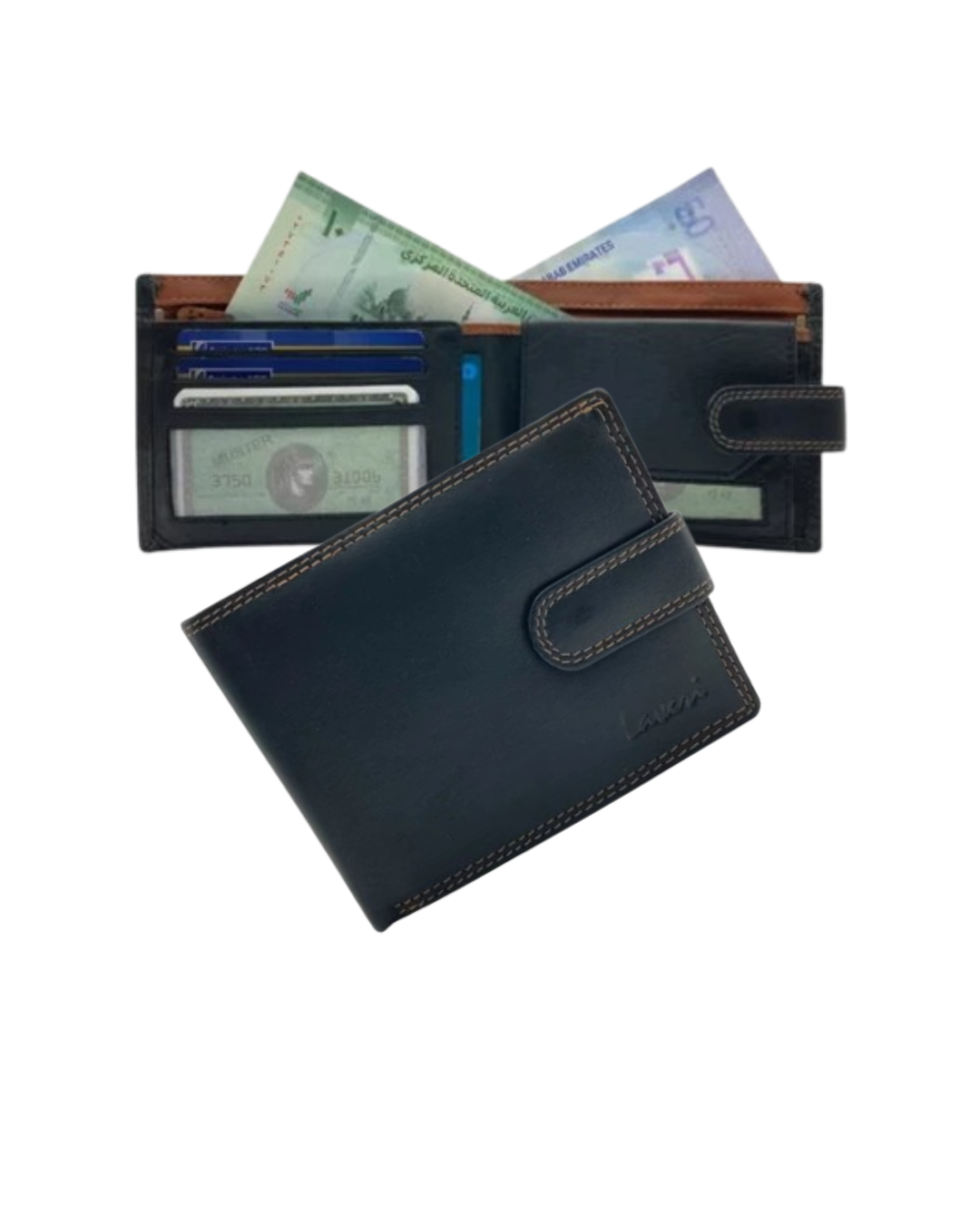 Smooth Leather Card & Coin Billfold Wallet # 1357L