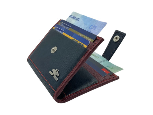 Card Case & Cash Wallet Compact Size 12 Card Space Plus Zip For Coins # 4029Z