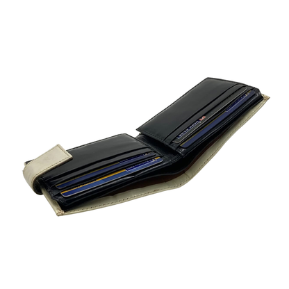Classic Men's Waterproof Bifold Leather Wallet with Flip ID Window #1729 L