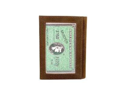 Slim Photo-ID Bifold Cards & Cash Wallet # RFID 1274AM