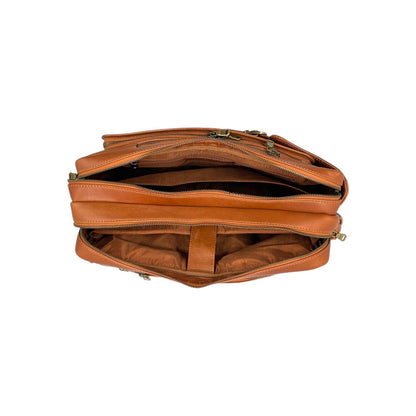 Italian Leather Backpack + Laptop Bag # 2890