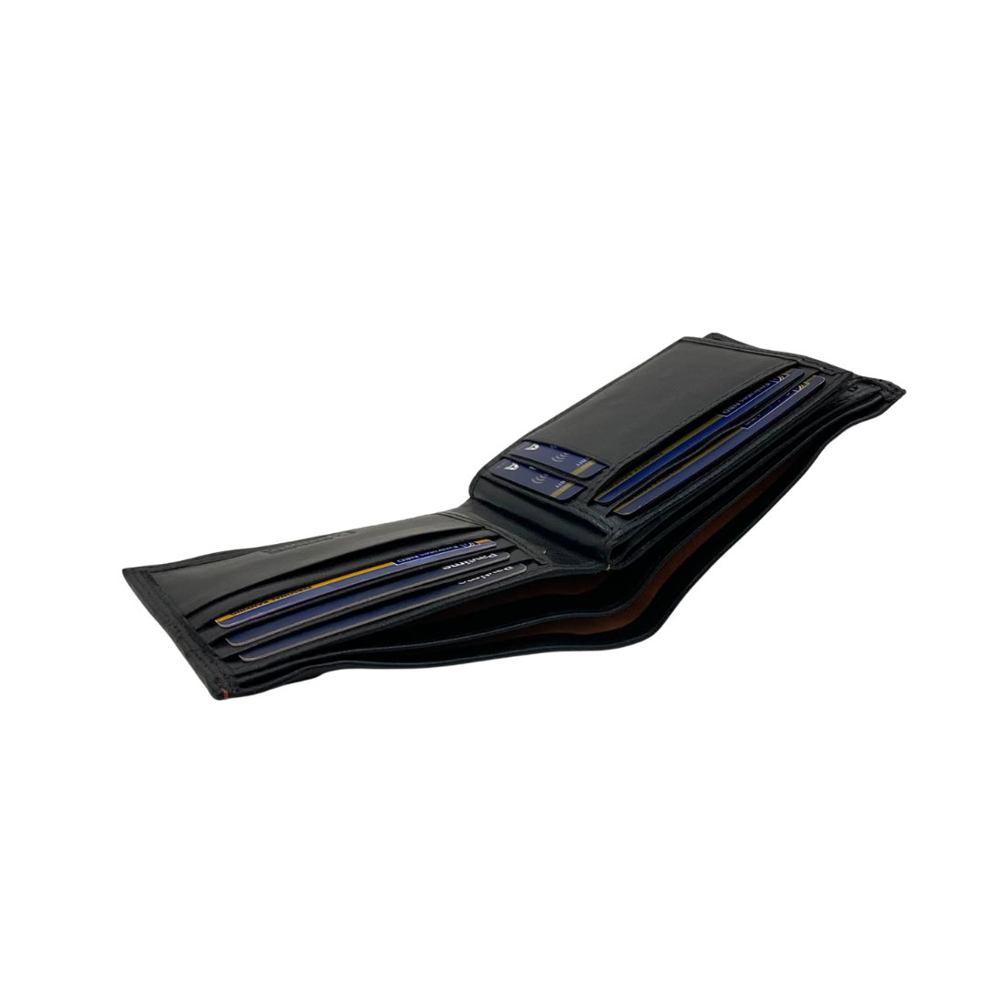 Mens Genuine Leather Mens wallet Leather Lined Bi fold Wallet For Men # 1406 EL