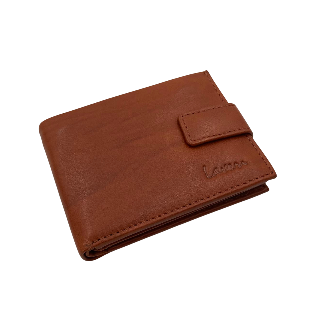 Mens Genuine Leather Mens wallet Leather Lined Bi fold Wallet For Men # 1326L