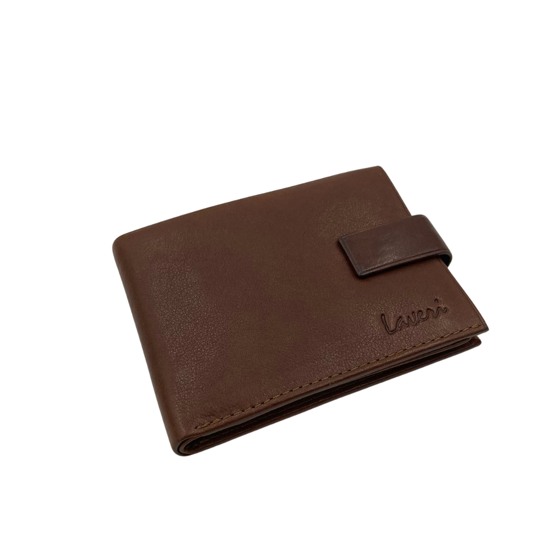 Mens Genuine Leather Mens wallet Leather Lined Bi fold Wallet For Men # 1247L