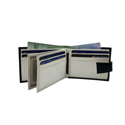 Classic Men's Waterproof Bifold Leather Wallet with Flip ID Window # 892L (C.L.)