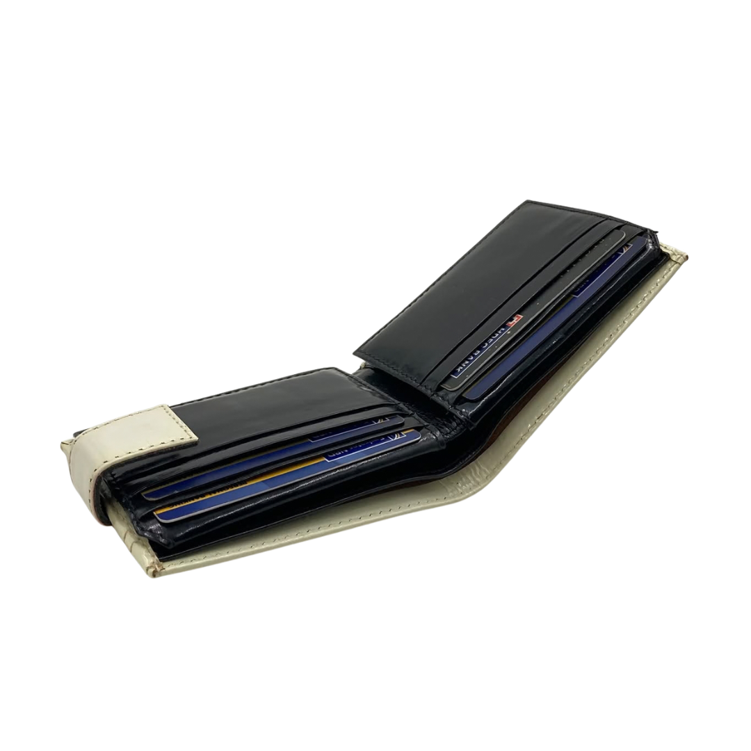 Classic Men's Waterproof Bifold Leather Wallet with Flip ID Window #1729 L (D.L.)