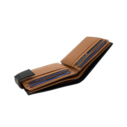 Classic Men's Waterproof Bifold Leather Wallet with Flip ID Window #1729 L (C.L.)
