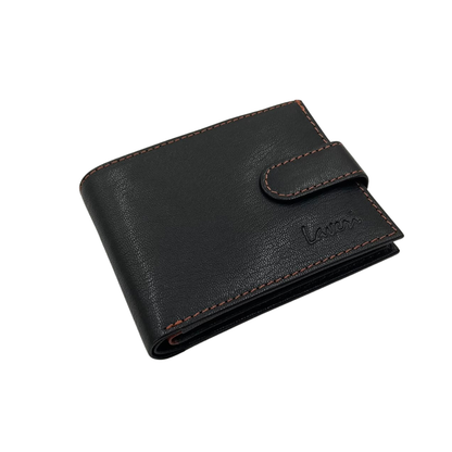Mens Genuine Leather Mens wallet Leather Lined Bi fold Wallet For Men # 1005CL