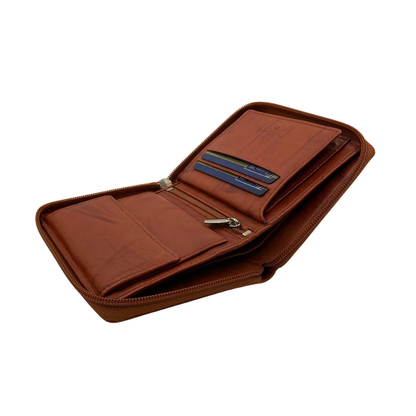 Fullzip leather mens Wallet #4263CZ