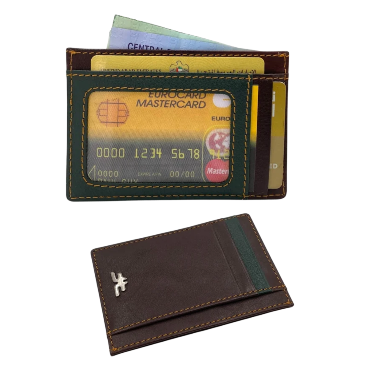 Super Slim Soft Genuine Leather Card Holder, Mini Credit Card Wallet # 1598N PHOTO