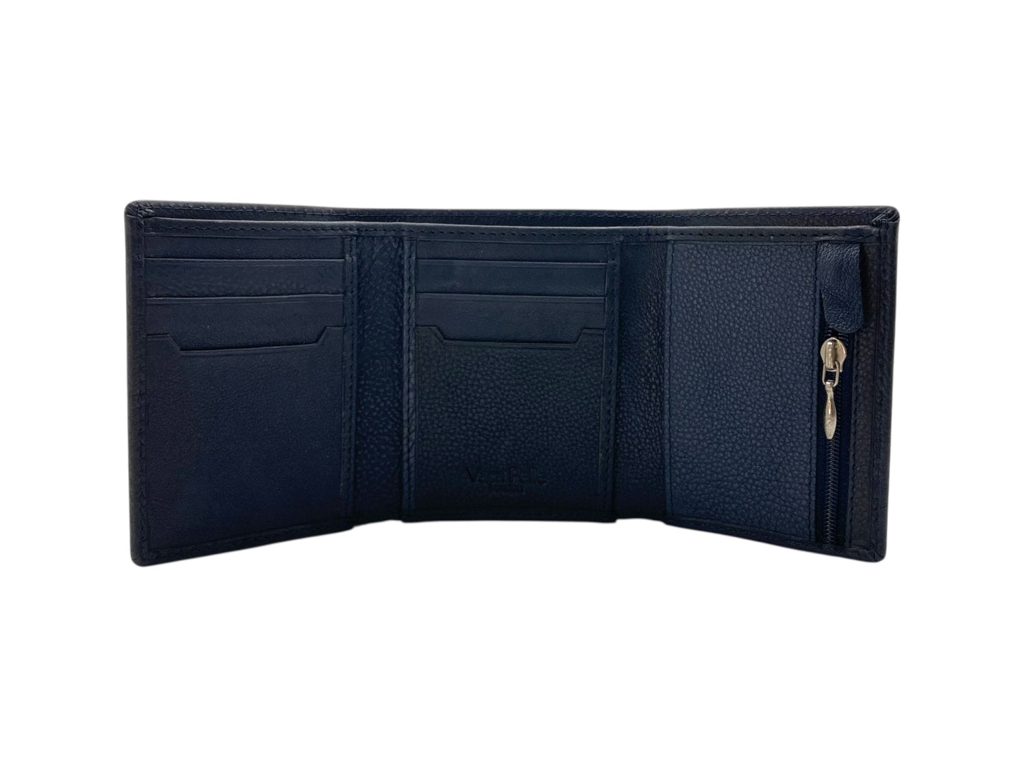 VacaPelle 8-10 Cards Trifold Genuine Leather Wallet # 4699